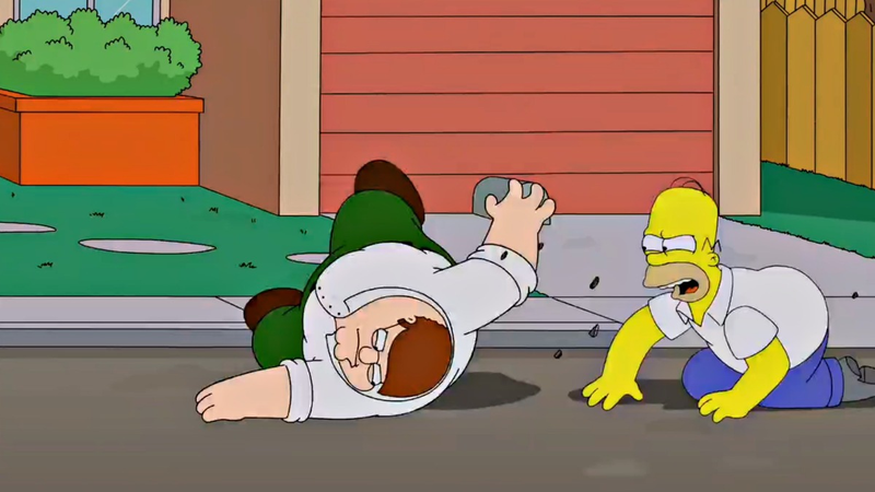 Illustration for article titled Fox releases first images from Simpsons/Family Guy crossover episode
